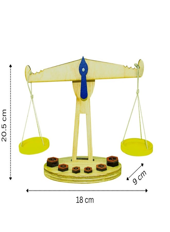 Techny Birds Technybirds Wooden Weighing Balance Toy for Colorful Weights Pre-School Learning Game | Pan Balance Scale for Kids | Education Puzzle Learning Aid for Kids (Multicolor Pieces) - Image 5